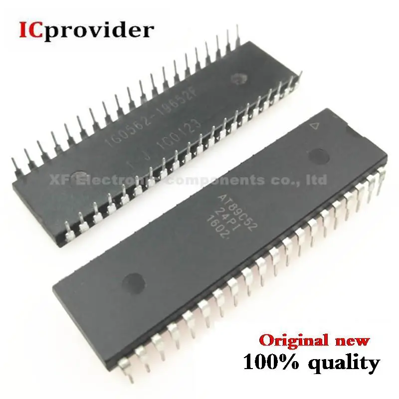 1pcs/lot AT89C52-24PI AT89C52 MCU 8BIT 8KB FLASH DIP-40 best quality.