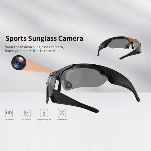 Mini gafas de cámara HD de 1080P, lentes polarizadas, videocámara inteligente para deportes de ciclismo al aire libre, protección de seguridad, gafas de sol, cámara de vídeo