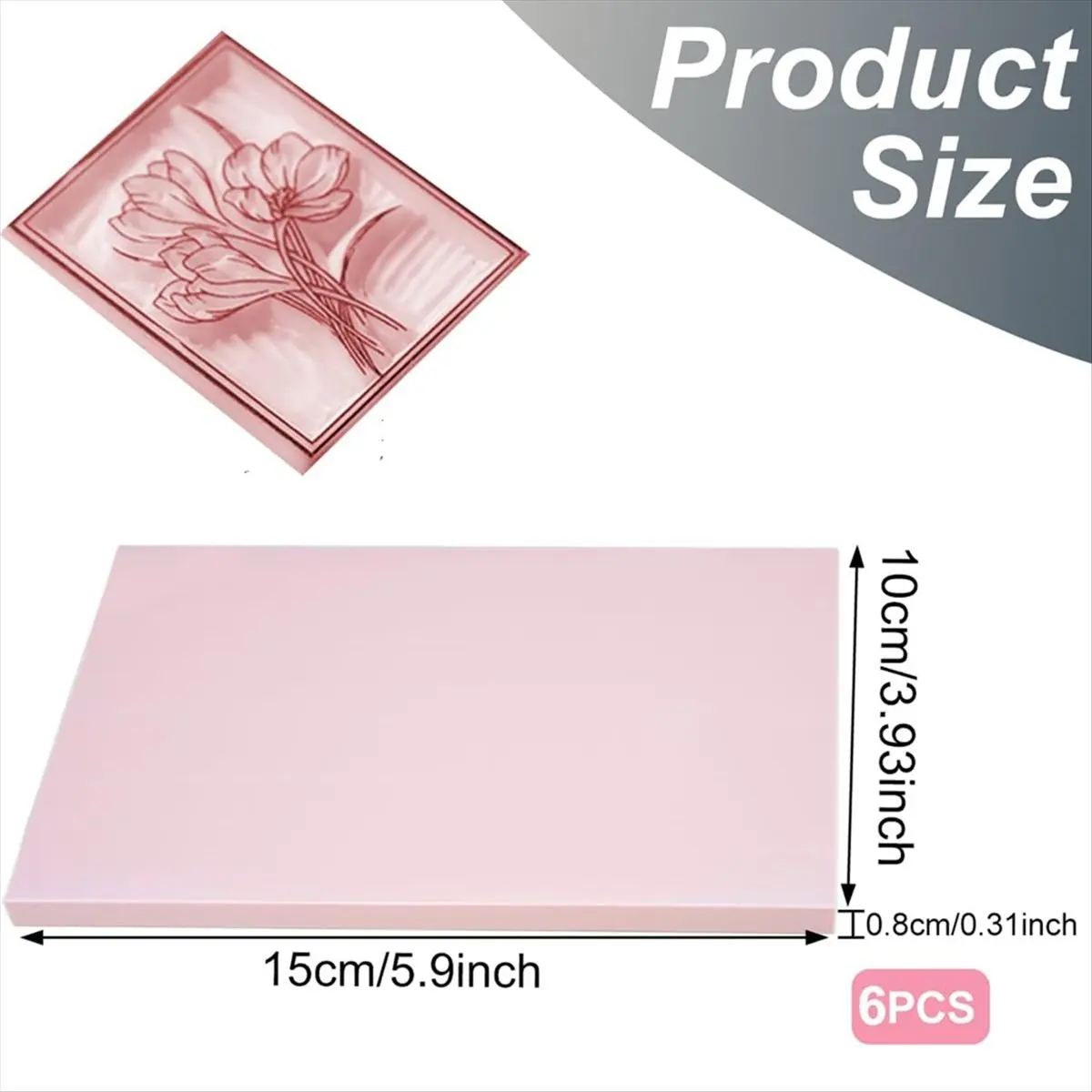 【coupon-】{0}6-pack-rubber-block-stamp-carving-blocks-pink-rubber-carving-linoleum-blocks-for-printmaking-and-more-crafts