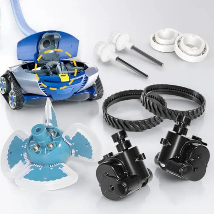 Replacement Tune-Up Kit for Zodiac MX8/MX8EL pool cleaners: high-durability drive shafts, tracks, bearings, control devices bla