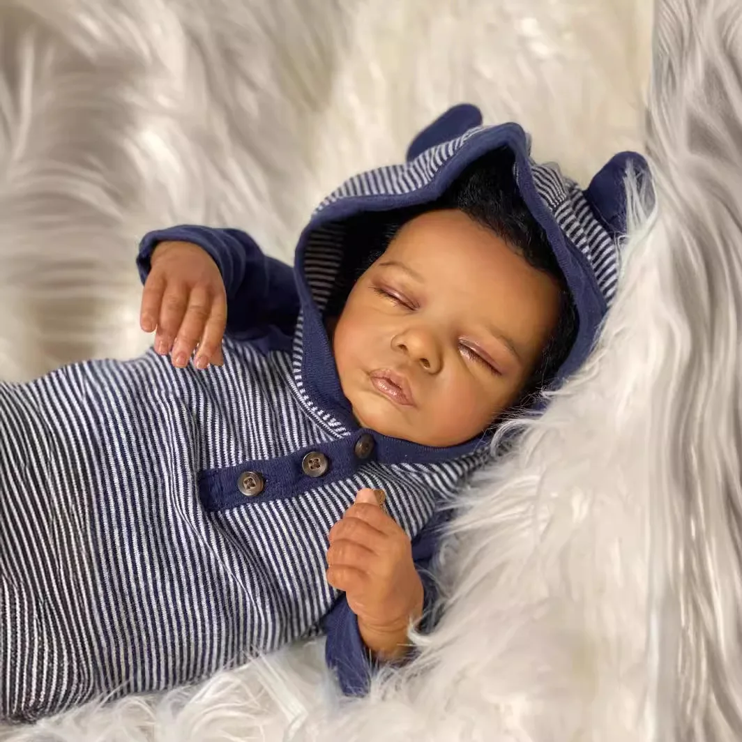 Beliebter romy bereits fertiger, bemalter, kuscheliger, weicher Stoffkörper, lebensechte wiedergeborene Kleinkind-Babypuppe, handverwurzeltes Haar, Babyspielzeug