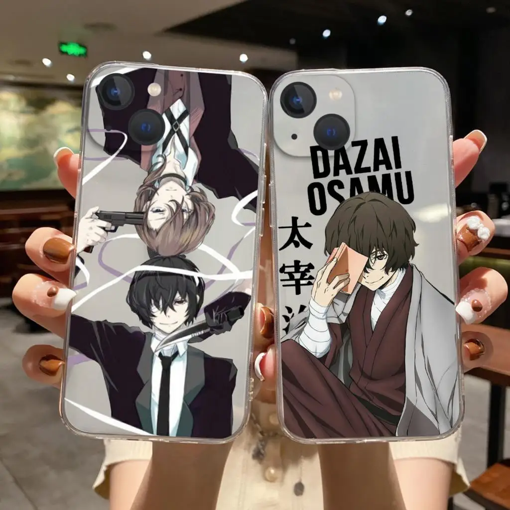 Anime bungou stray dogs Dazai Osamu Phone Cover For iPhone 11 12 13 14 15 16 Pro Max 16 15 Plus 13 Mini Soft Silicone TPU Case