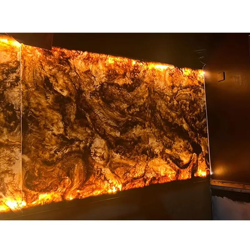 

high quality polished artificial agate sheet translucent alabaster shower wall panel backlit stone