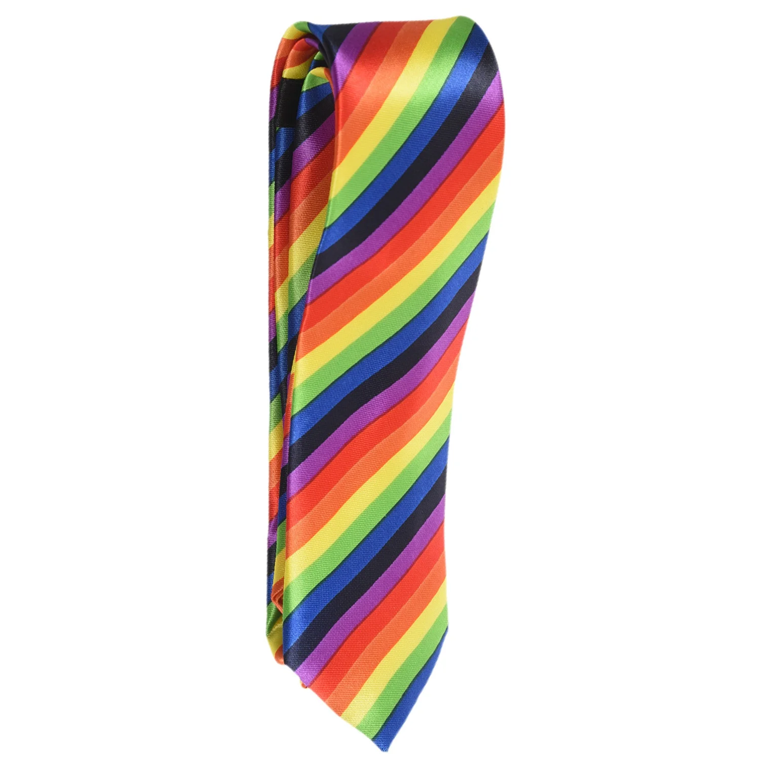 Men Fashion Casual Skinny Slim Narrow Tie Formal Wedding Party Necktie, 19 (Rainbow Color )