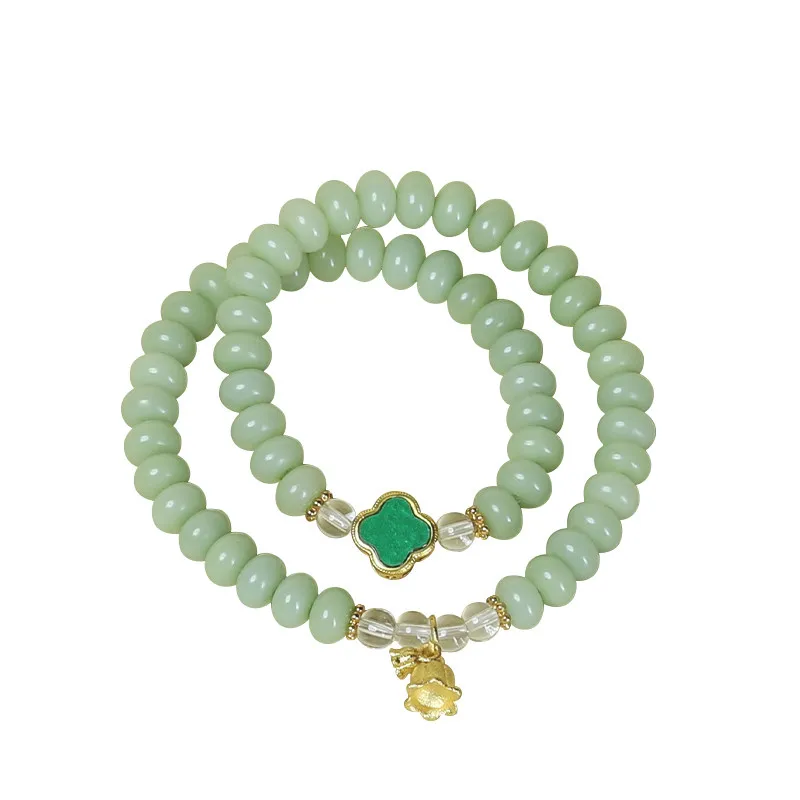 

Summer Bodhi Root DIY Double Circle Abacus Bead Bracelet Meditation Prayer Beads for Wearing and Playing Gifts