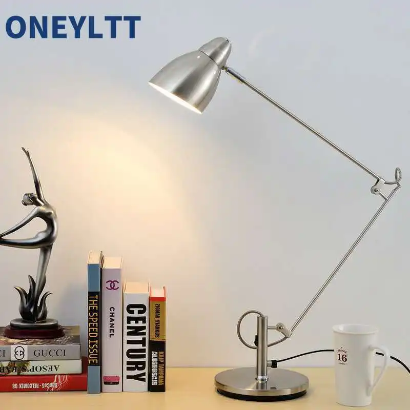 

Современный минималистский офис в американском стиле, дизайнерская работа, бизнес-компьютер, складная настольная лампа с длинными рукавами для учебы, защита глаз