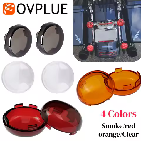 Bullet-style Turn Indicator Motorcycle Signals Light Lens Cover For Harley Touring Dyna Softail Sportster XL883 Road King Fatboy