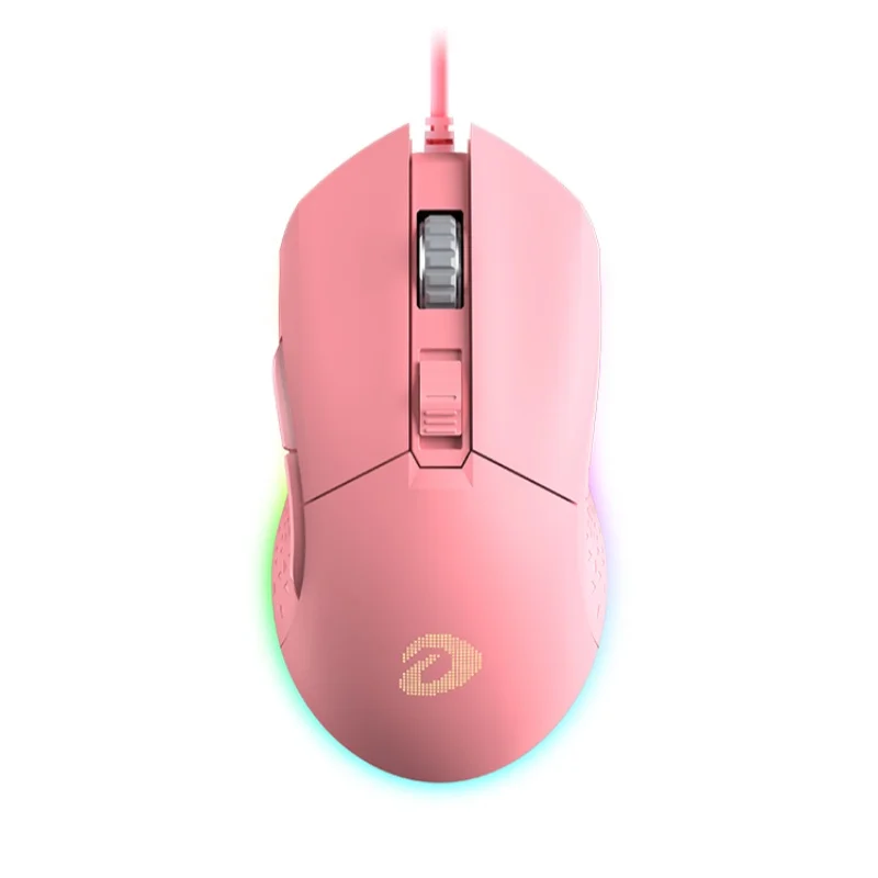 

Dareu Mouse Em912 Cable Game Girl Pink Esports Anchor Eating Chicken Macro Programming Cable Mouse Gift Gaming Mouse Dareu