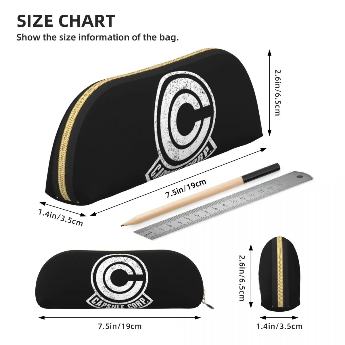 Capsule Corp Federmäppchen, Federmäppchen, Aufbewahrung, Schreibwaren, große Aufbewahrung, Stiftbox, Bleistiftbeutel für Studenten, Geschenke