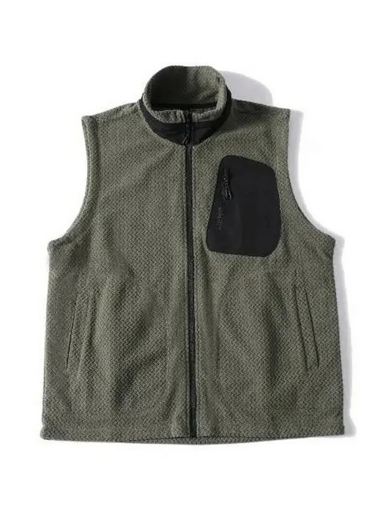 

Мужской утепленный жилет с воротником-стойкой и волнообразным узором для активного отдыха, осенне-зимняя новинка, модный молодежный стиль