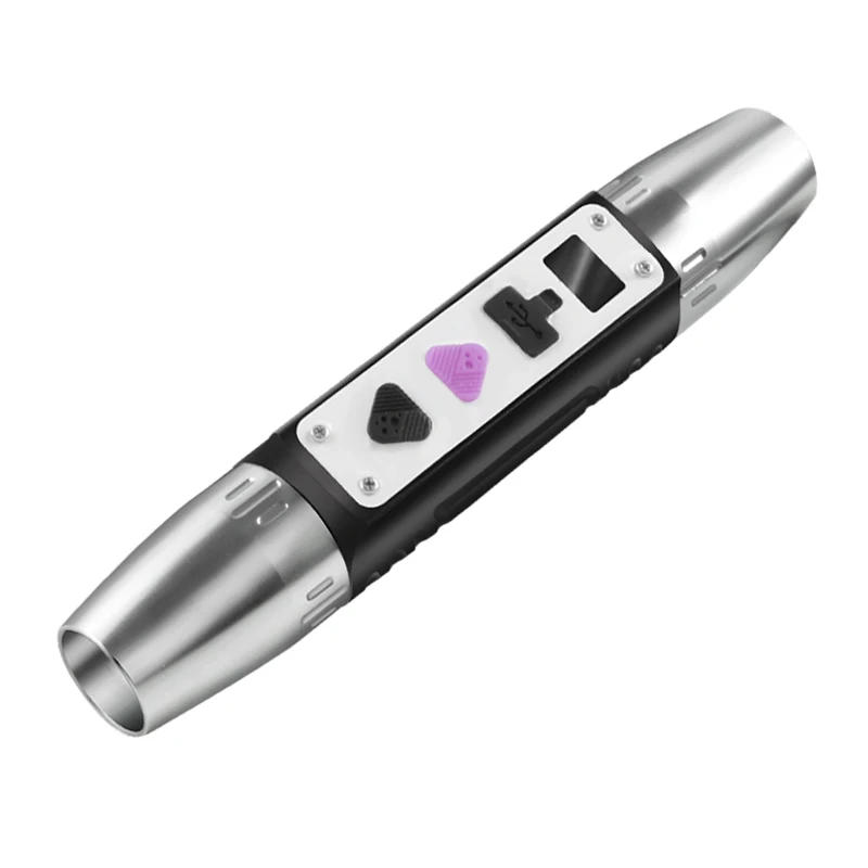 

6 в 1, перезаряжаемый УФ-фонарик типа C, драгоценный камень, фонарик с электрическим дисплеем для нефритовых ювелирных изделий, драгоценных камней, двойных переключателей