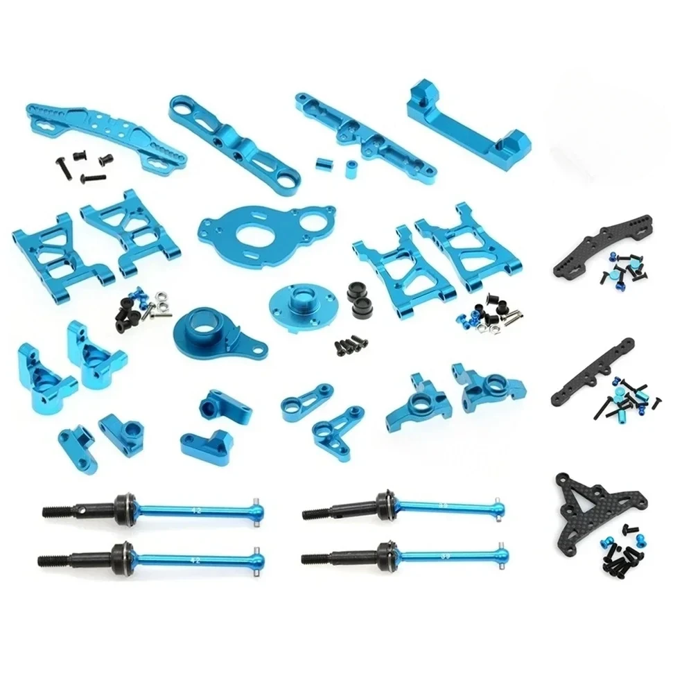 Metal Carbon Fiber Upgrade Parts Kit Drive Shaft Suspension Arm Damper Stay for Tamiya XV01 XV-01 1/10 RC Car Spare Acces