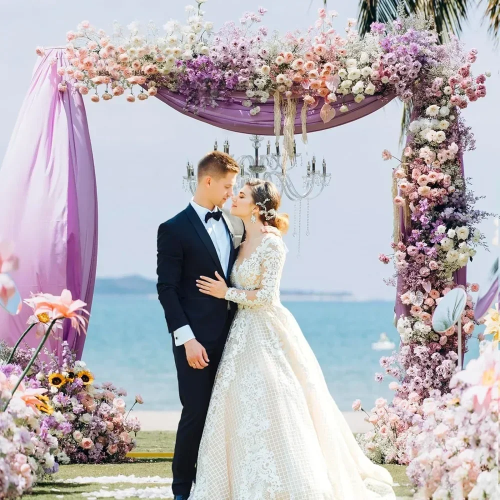

#For 6FTx6.6FT Wedding Arch, Metal Arches Frame for Ceremony Party Birthday Bridal Baby Shower, Square Wedding Arch&