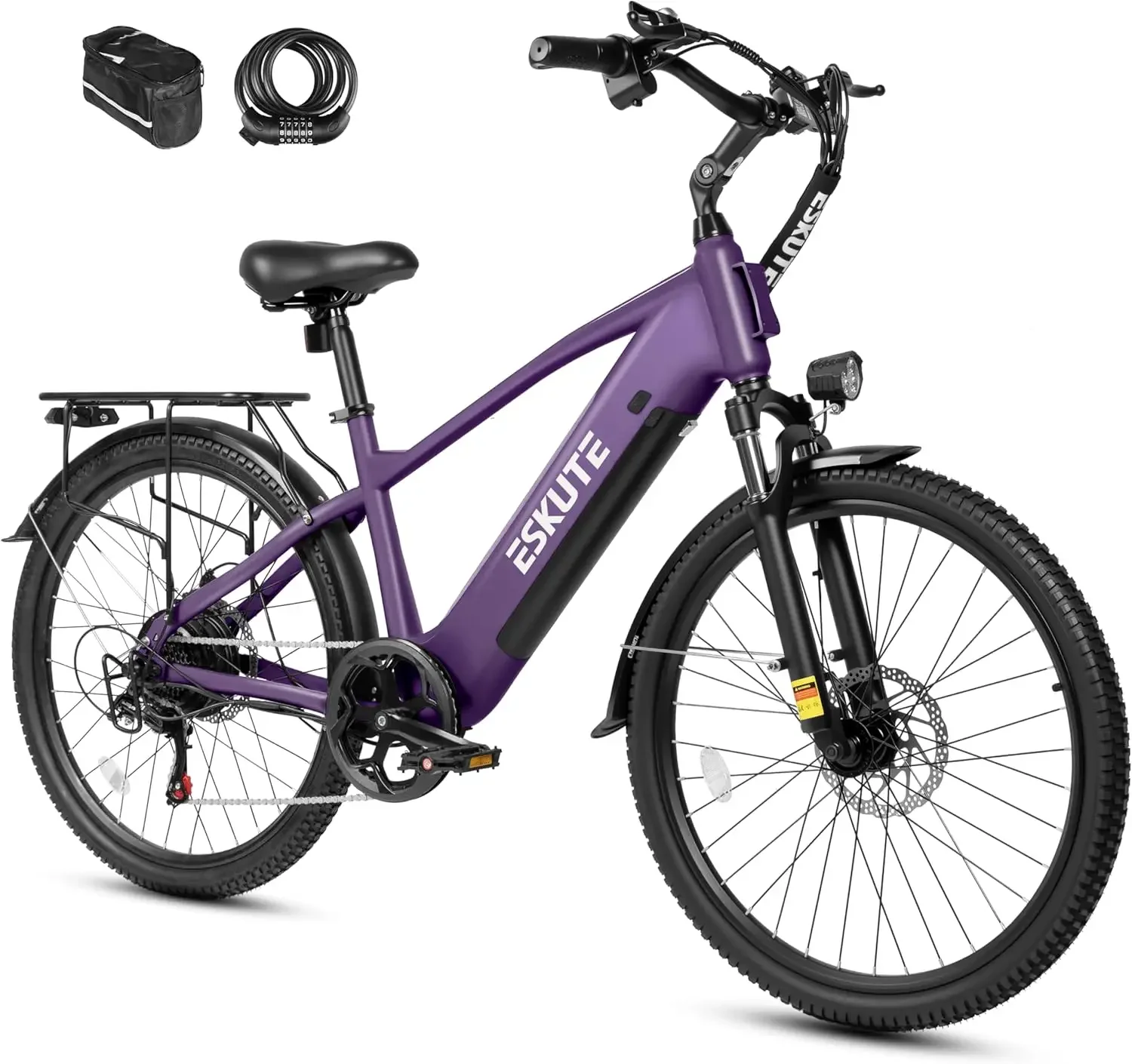70Miles 28MPH 840 WH Removable Battery e-Bike, Electric Bike for Adults-1300w Peak Ebike, Step Over Electric Bicycle, 7-Speed 26
