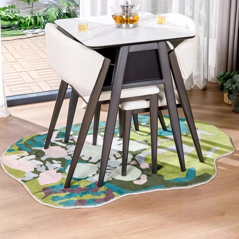 Y1  balcony leisure table and chair induction cooker rock slab table small apartment one table two chairs three-piece set