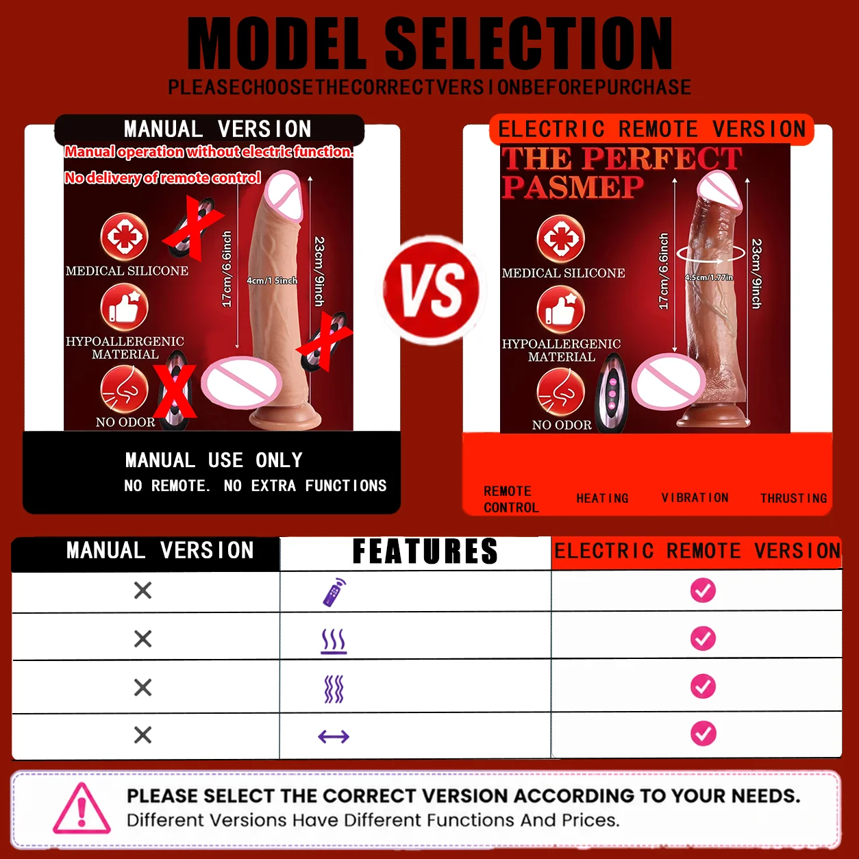 Dildo - Realistic Vibrating Dildo - Wireless Remote Control Heating, G-Spot Stimulator Sex Toy for Women 18+ image 8
