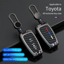 Funda de aleación de Zinc para llave de coche, accesorio para Toyota CHR Prado 2017, 2018, Prius Camry, Corolla, RAV4, 2017, 2018, 2019, 2020