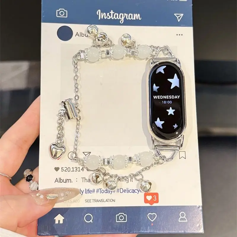 Glocken-Natursteinperle passend für Xiaomi Watch 8 Pro/9 Pro, 8/8 NFC/9/9 NFC/10 NFC, für Redmi Watch 4/5 Uhrenarmbänder