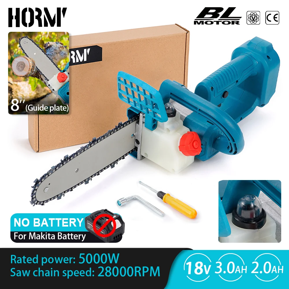 منشار كهربائي بدون فرش لاسلكي ، منشار كهربائي 8 بوصة ، آلة قطع الخشب ، أداة حديقة النجارة ، ماكيتا 18 فولت ، بدون بطارية