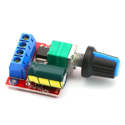 

2Pcs PWM DC Motor Governor 5V-35V Speed Control Switch Board 5A Switch Function LED Dimming Speed Control Module