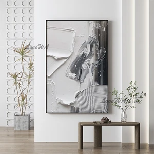 Lukisan Kanvas Akrilik Tekstur Abstrak Modern Dekorasi Dinding Seni Gambar 100% Lukisan Tangan Desain Terbaru Lukisan Cat Minyak Kapal Gratis 8 seni dinding akrilik penjualan terbaik - №