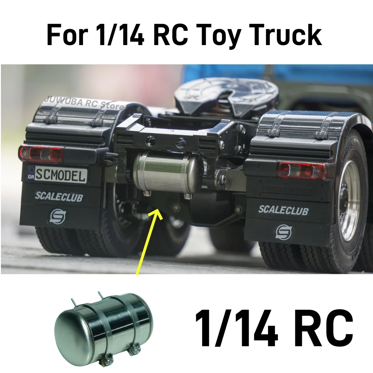 1/14 SCALECLUB Spielzeug Lkw Gas Tank Lufttank Universal Teile Für Tamiya 1/14 LESU RC Traktor Lkw 770S FH16 TGX Zubehör Teile