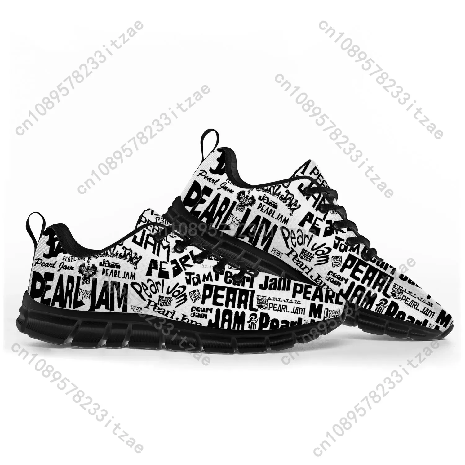 Pearl Jam Rock Band Pop zapatos deportivos para hombres, mujeres, adolescentes, niños, zapatillas casuales personalizadas, zapatos de pareja de alta calidad, negro