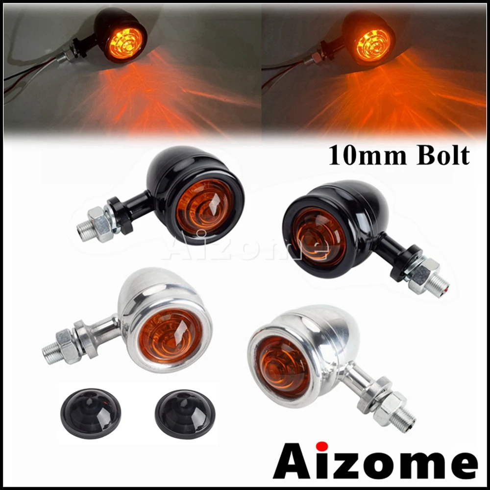 

Universal Motorcycle 10mm Cafe Racer Turn Signal LED Retro Indicator Light For Harley Kawasaki Honda Suzuki Flasher Blinker Lamp