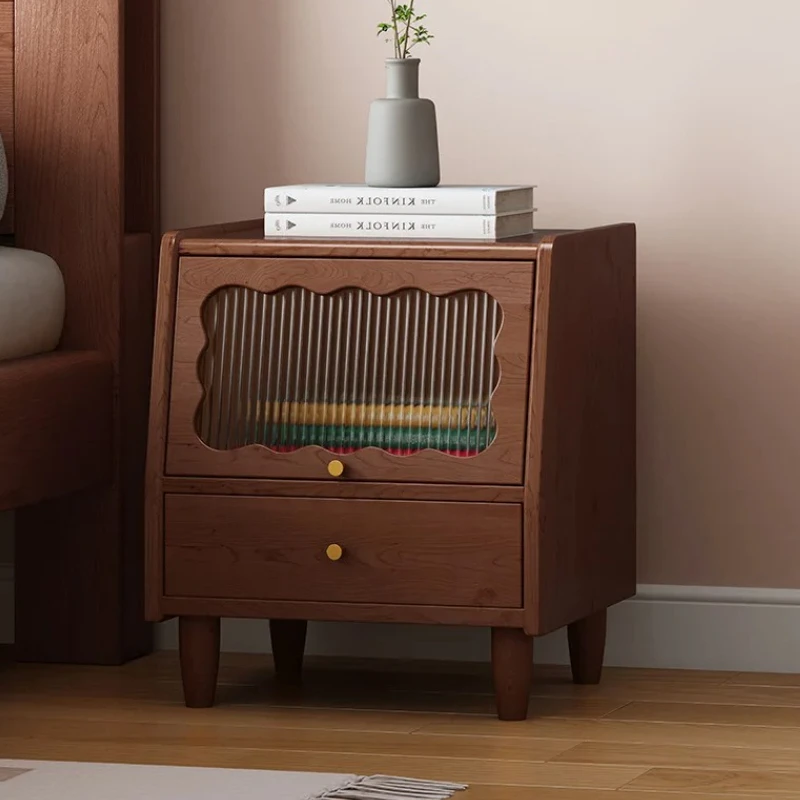 

French Decor Bedroom Nightstands Unique Narrow Design Storage Nightstands Modern Space Saving Mesa De Noche Home For Furniture