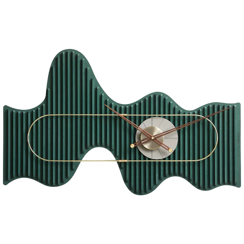 Light luxury clock wall clock living room background wall decorative art modern
