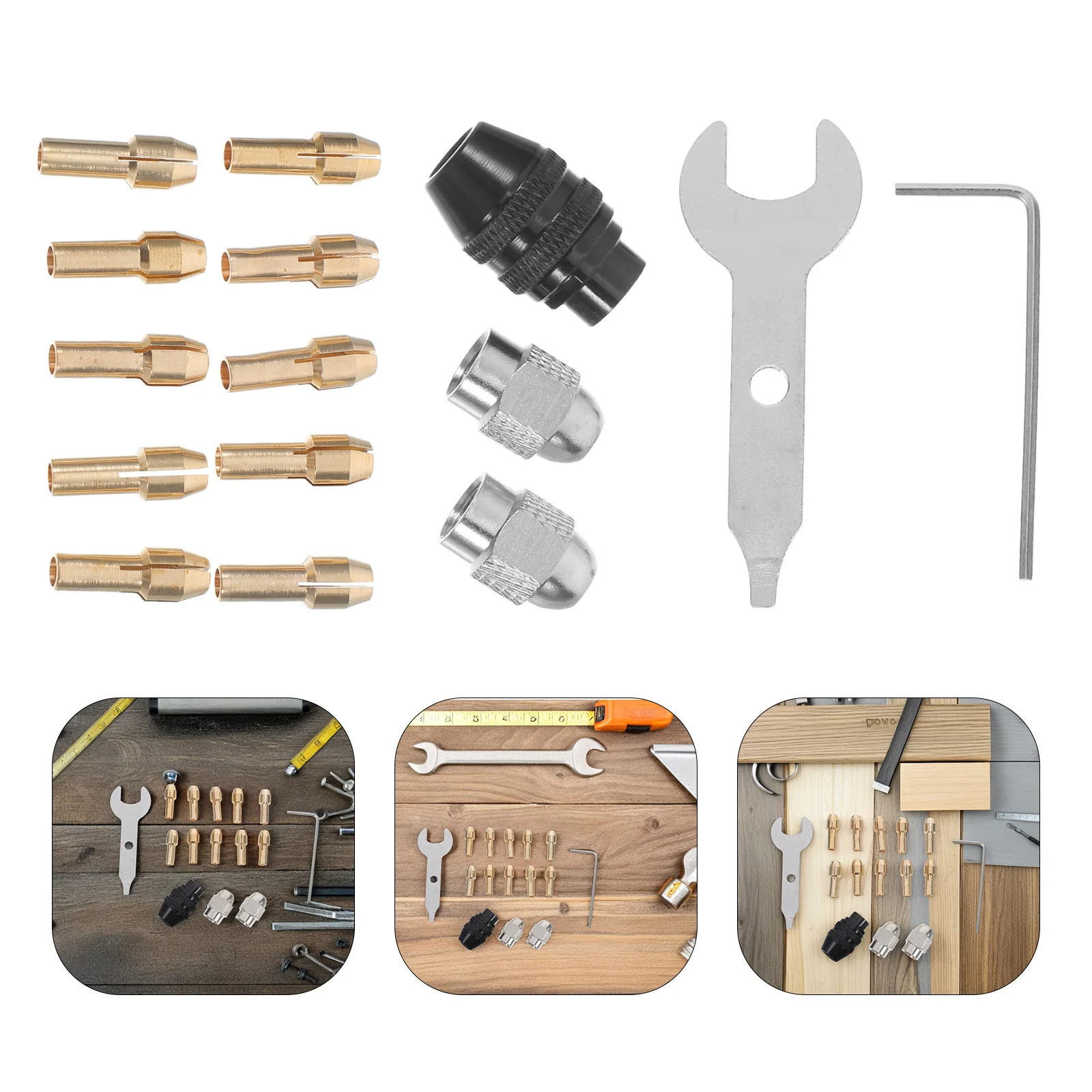 

Drill Chuck Collet Copper Core Durable Lock Nut for Metal Engraving Polishing Grinding Rotary Tool Accessories