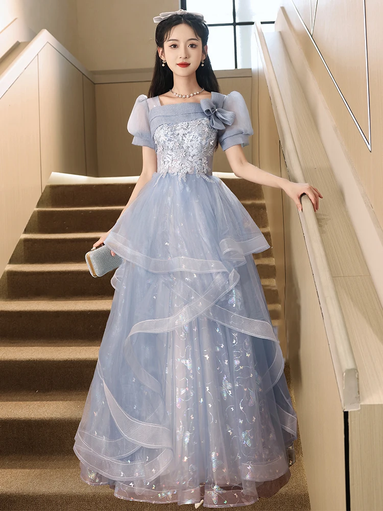 

Ele Long Evening Gown Women's New 2025 Faionable Host Ball Gown High Quali Art Exam Luxury Lightweight Polyester F...