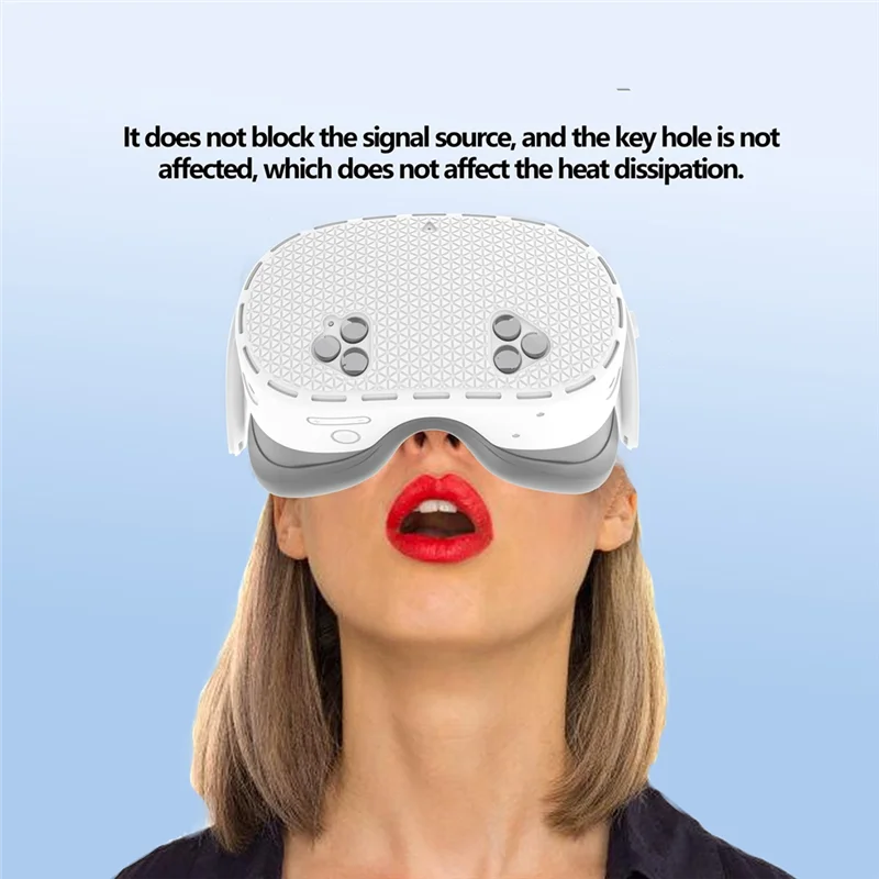 A47Z Silicone Protective Case For Meta Quest 3S Anti-Collision Host Protective Cover VR Accessories B