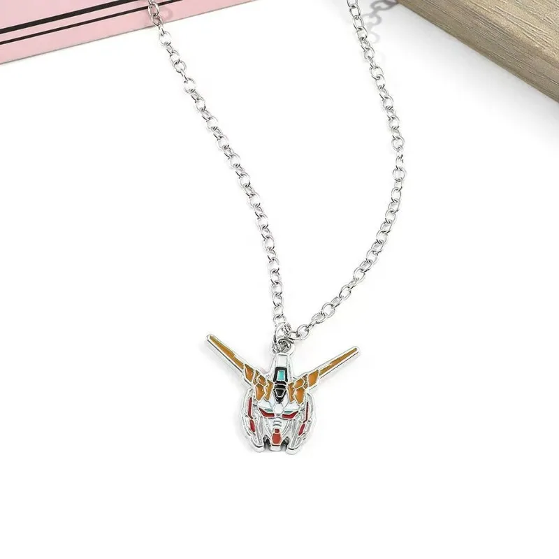 Gundam Anime Peripheral Unicorn Pendant Necklace Robot Decoration Clothing Full Accessories Giving Birthday Gifts