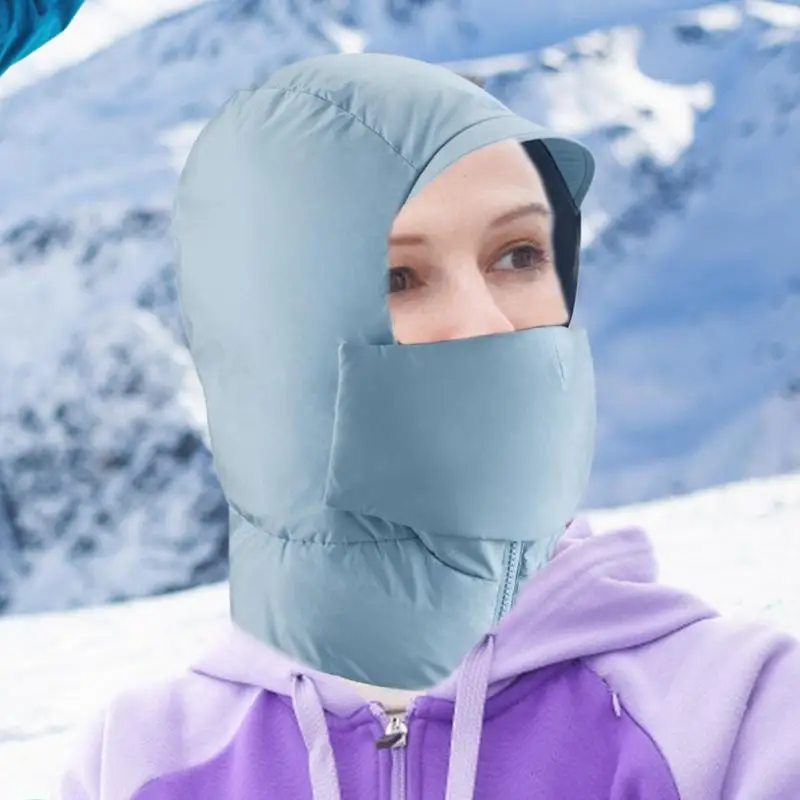 Cold-proof Ear 3 In 1 Winter Hat With Full Face Ear Flap Hat Scarf Cover All InCold-proof Ear Men Trapper