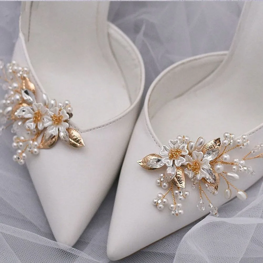 1pc Rhinestone Shoe Clips Buckles Crystal Flower Shoe Charms Ornaments Corsage Wedding Party Boots Dress Bag for Women Girls