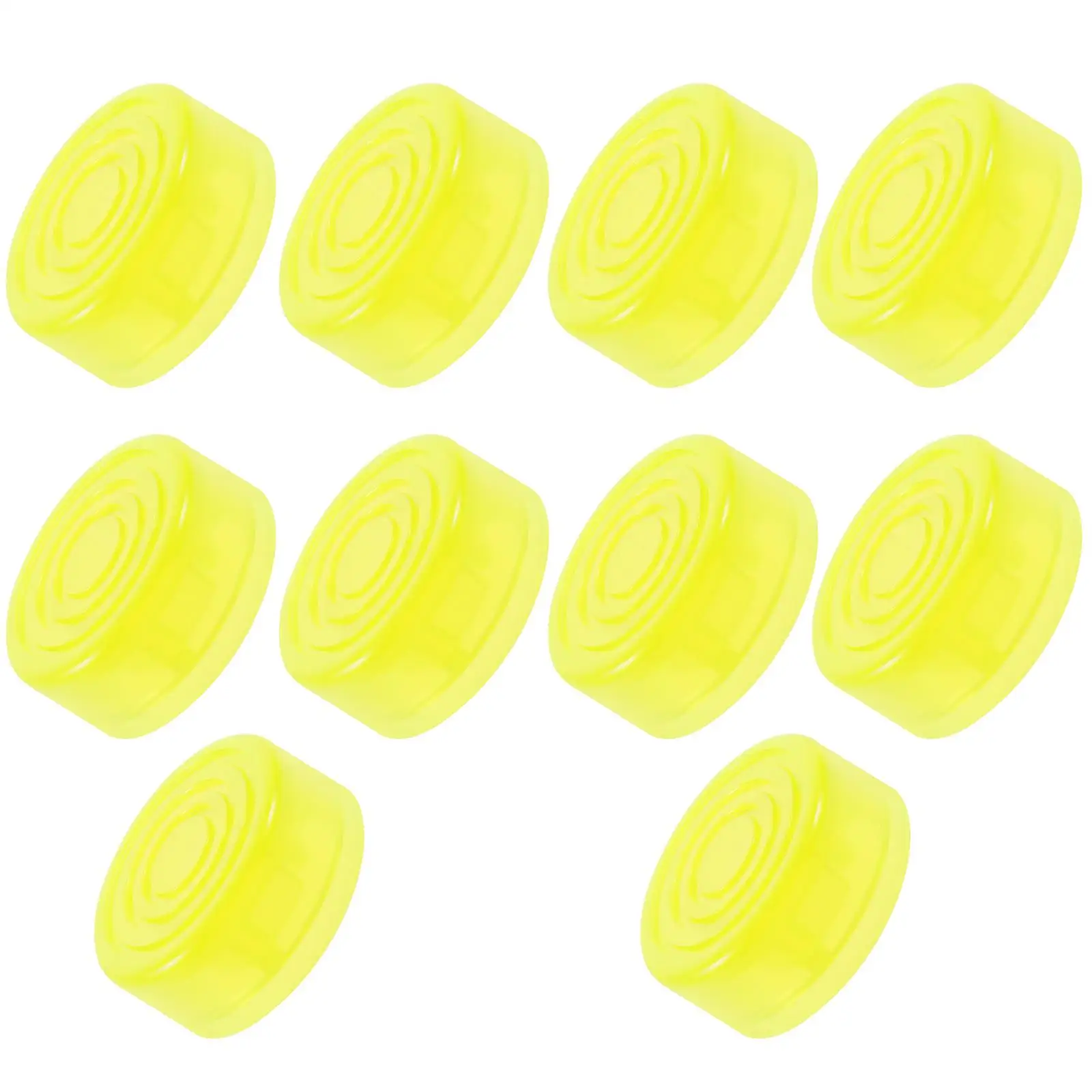 

10 Pcs Yellow Guitar Pedal Protection Cap Durable Plastic Covers For Electric Guitars Amps Accessories Effects Footswitch Topper
