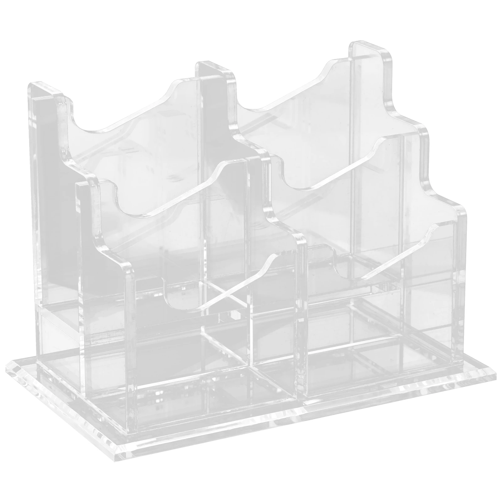 

Acrylic Business Card Holder Clear Desk Organizer Multi Container Display Stand Office Use Cards Box Name Cards