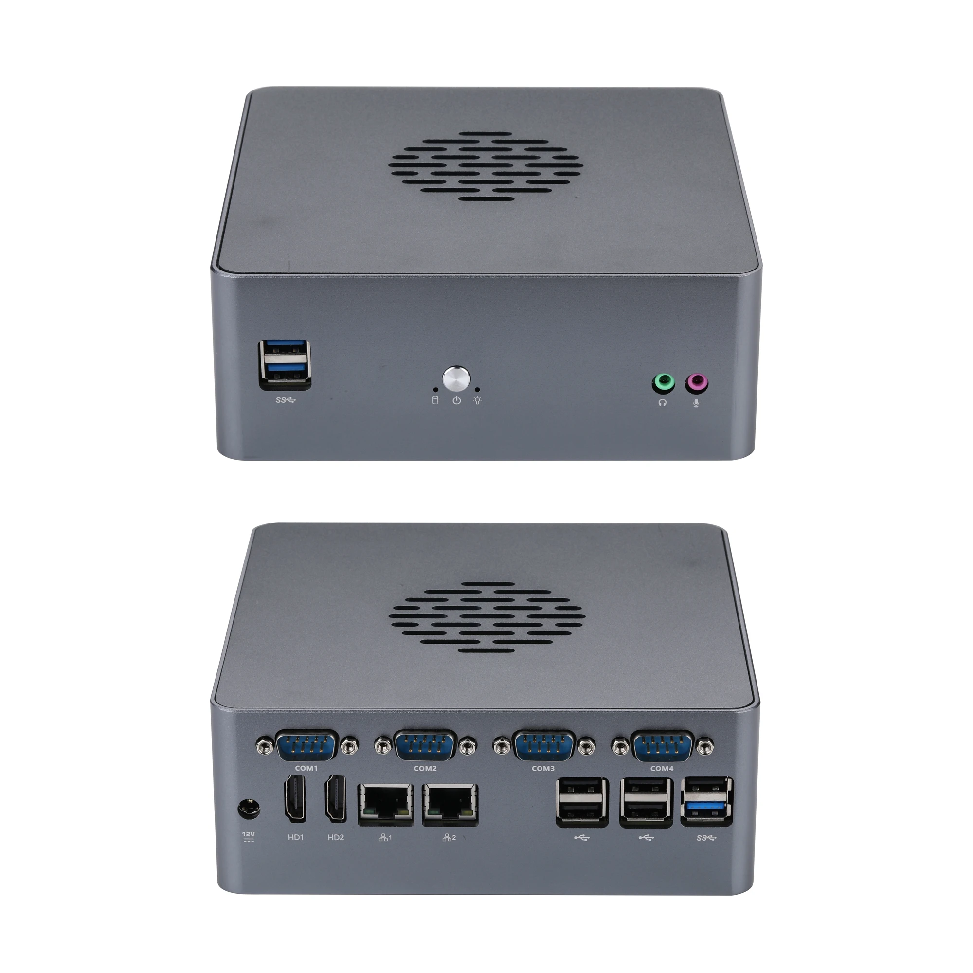 QOTOM Desktop Mini PC Q600 Processor Core i3-8100 i5-8400 - 4 x RS232 2 x LAN Dual Display