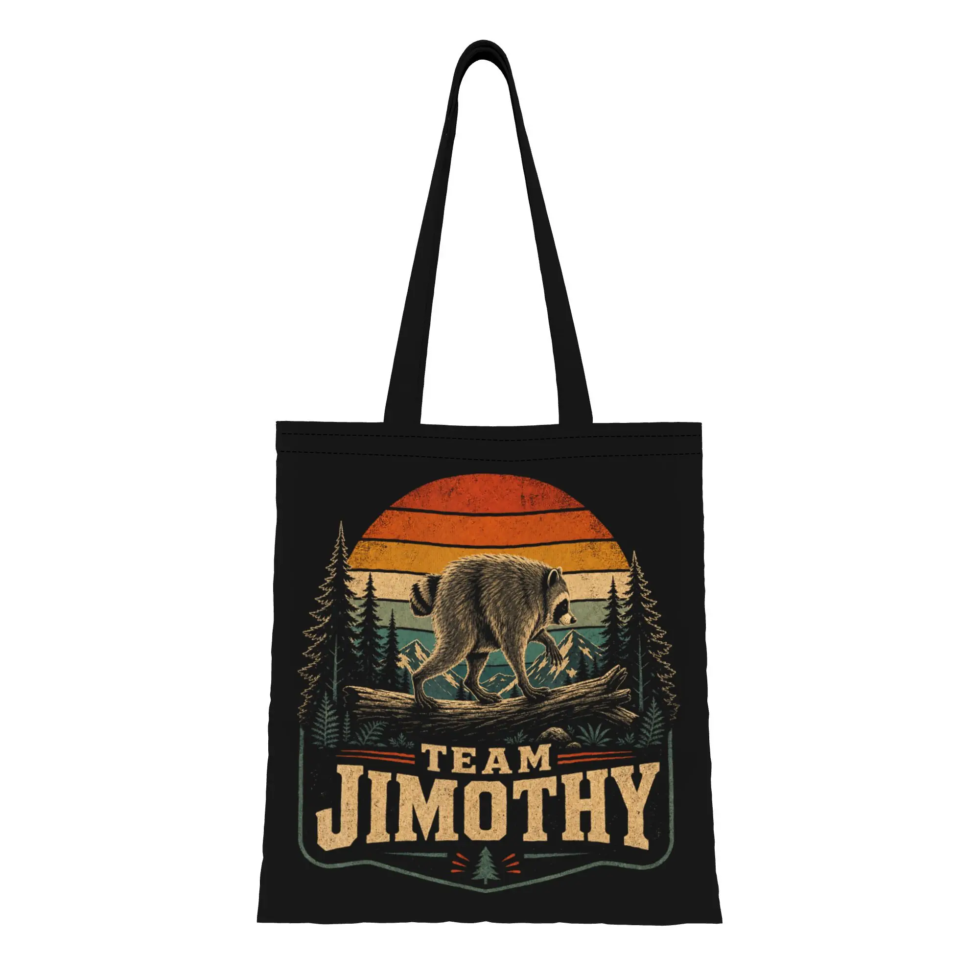 Reusable Trendy Team Jimothy Raccoon Funny Meme Seattle Trash Panda Animal Shopping Bag Women Tote Bag Portable  Shopper Bags