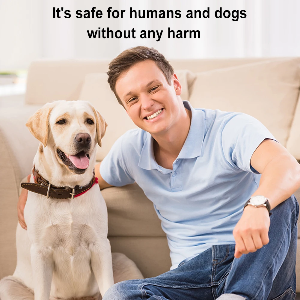 Dispositivo disuasorio ultrasónico de corteza de perro con linterna LED, repelente de perros recargable, cazador de perros, nutre el mal comportamiento de sus perros