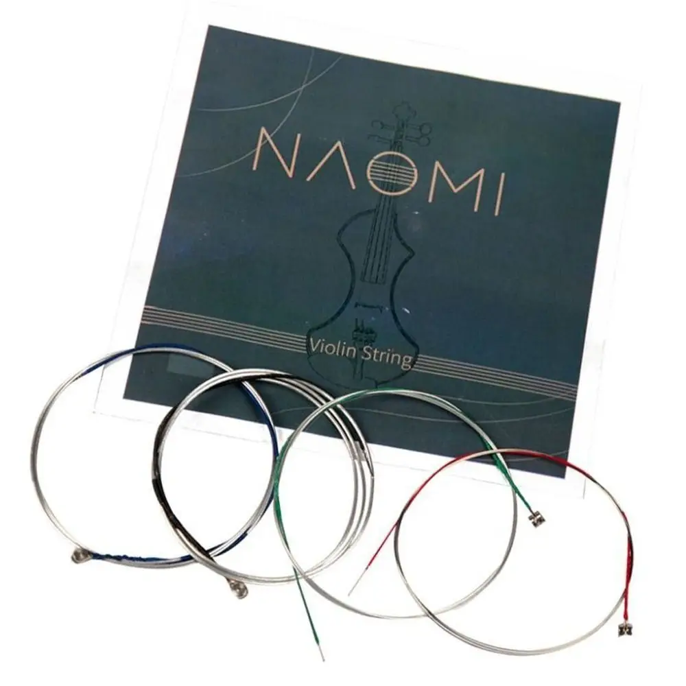 1 Set 4/4 3/4 1/2 1/4 1/8 Naomi Violin String Replacement Nickel String Violin Strings G D a & E Strings Fiddle String Violinist