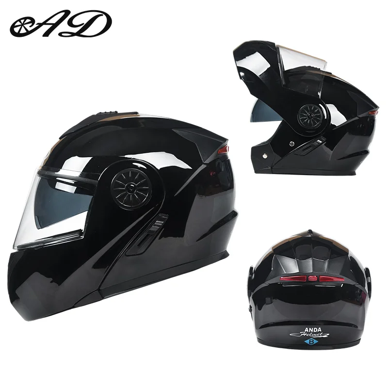 

High Quality latest fashion motorcycle dual lens helmet with internal sunshade safety module flip motorcycle helmet wholesale