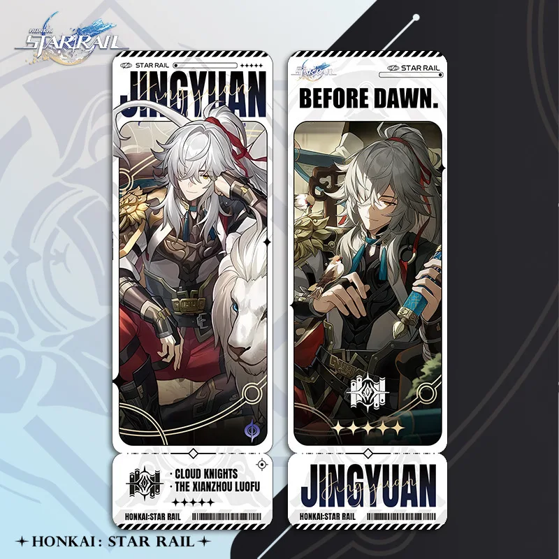 21x7cm Imbibitor Lunae Fu Xuan Blade Honkai Star Rail Laser Ticket Painting Double-sided Collection Card Poster Bookmark Gift