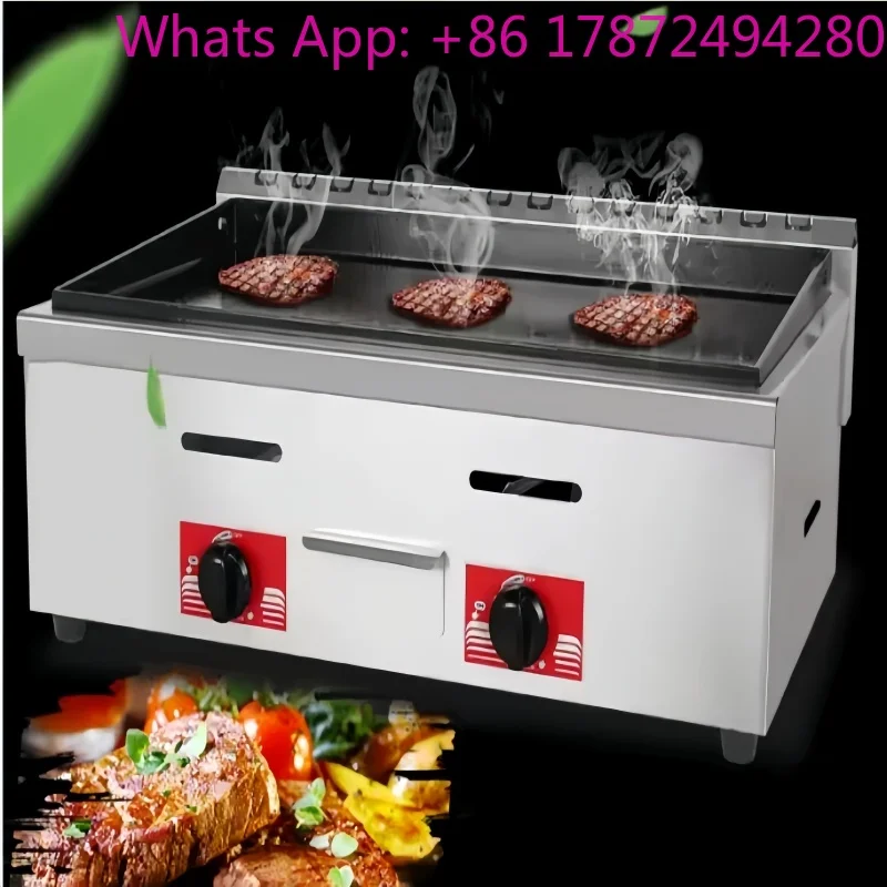 

Fast Food Restaurant Kitchen Stainless Steel Counter Top Griddle Grill Commercial BBQ Grill Griddle Griddle