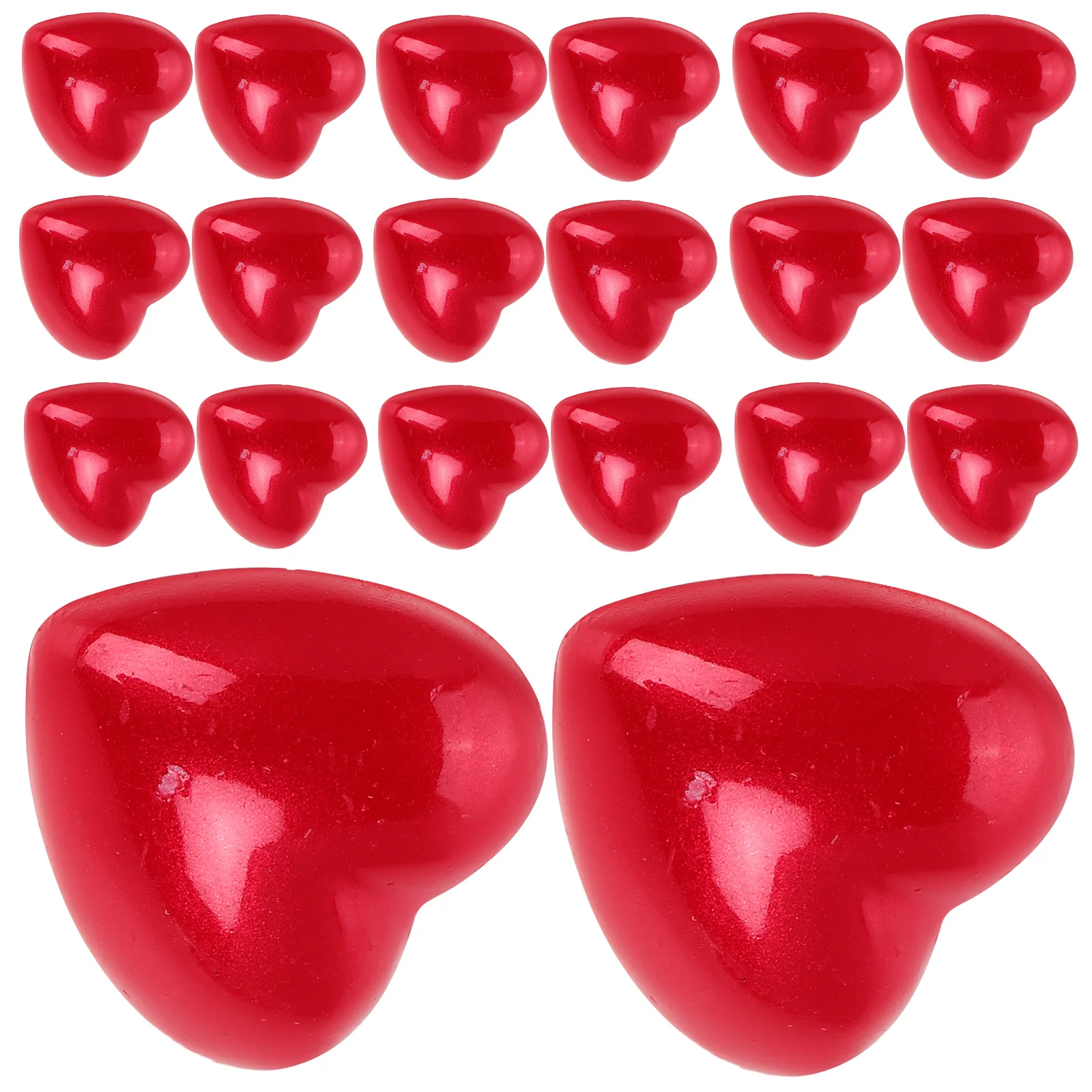 

20pcs Heart-shaped Craft Safety For Stuffed Animals Supplies Animal Cartoon Nose Sewing Accessories Nose Plastic