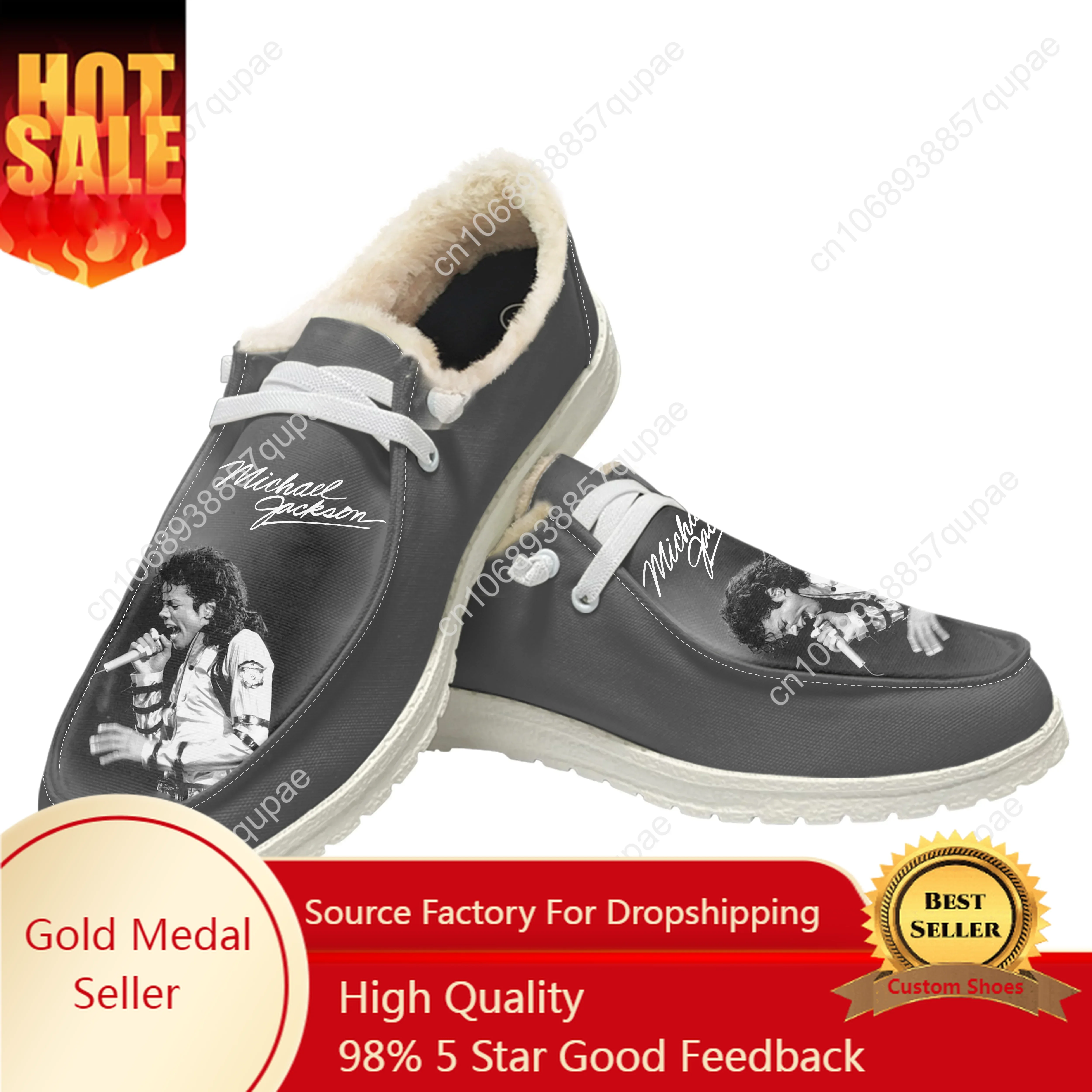 

Michael Jackson Casual Plush Shoes Flat Shoe Pop Singer Dancer Men Woman Breathable Casual Lightweight Footwear Custom Made Shoe