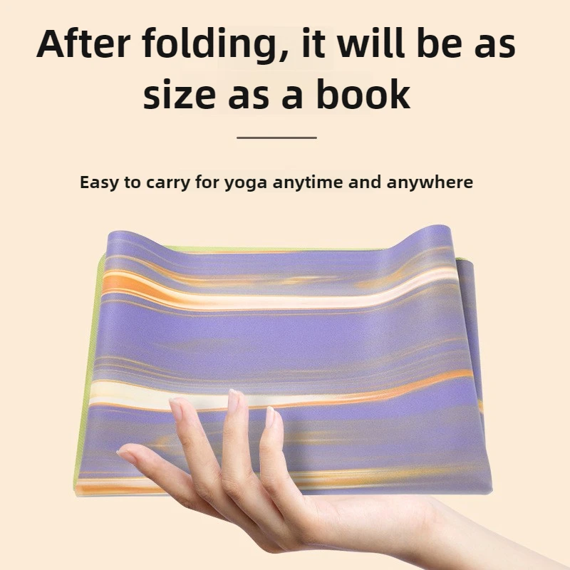 Aurora Ultra-Thin Yoga Mat Towel - Foldable Non-Slip Pilates Equipment for Travel, Dry/Wet Grip, Lightweight Gym 요가매트 view 2