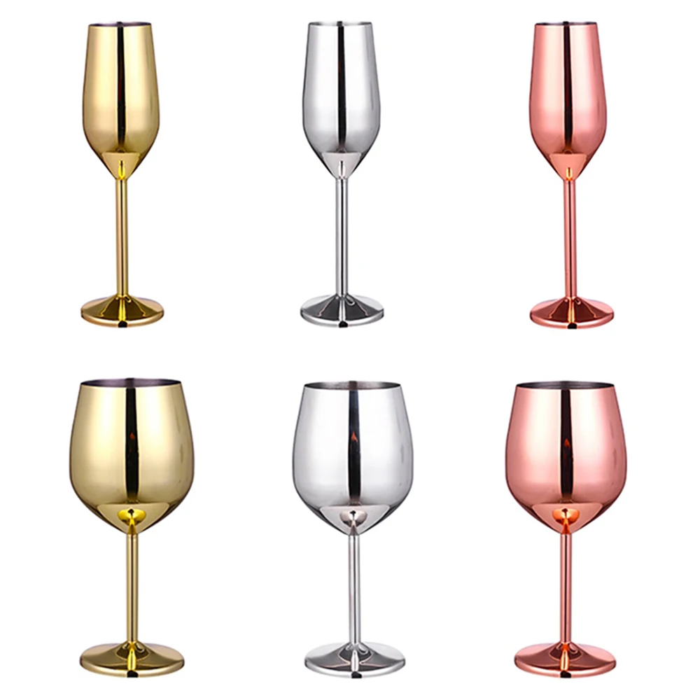 

Creative Stainless Steel Goblet Bar Tools Restaurant Wine Glass Champagne Cup Barware Cocktail Glass