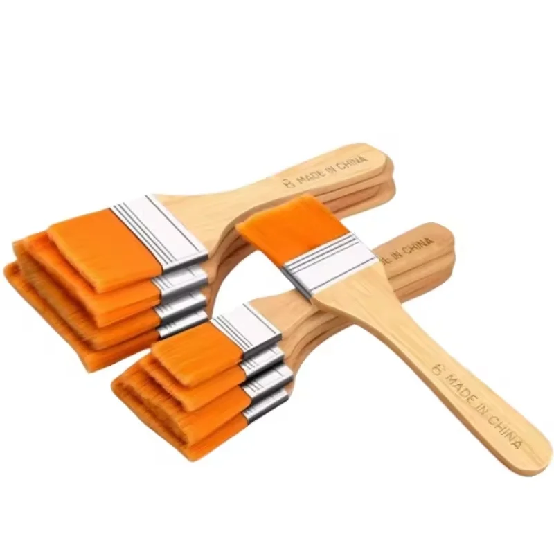 12Pcs/Set Memory Nylon Paint Brushes Kit For Acrylic Oil Drawing Watercolor Wooden Painting Brush School Supplies Art Stationery